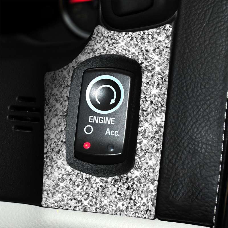 For Chevrolet Corvette C6 2005-2013 Ignition Switch Panel Diamond Decorative Sticker, Left Drive