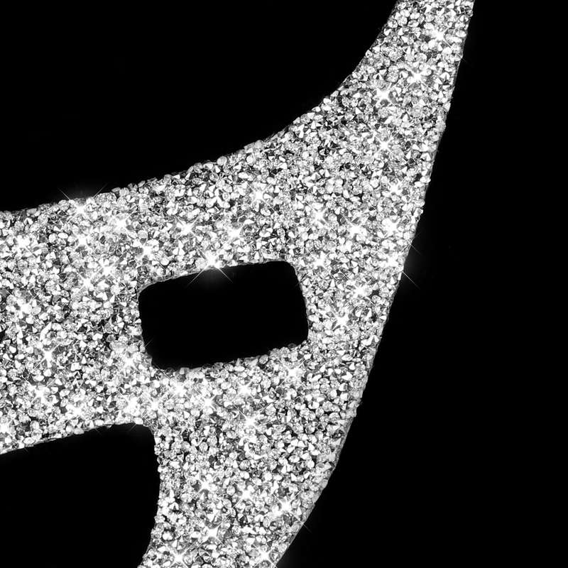 For Chevrolet Corvette C6 2005-2013 Car Door Lock Panel Diamond Decorative Sticker, Left Drive