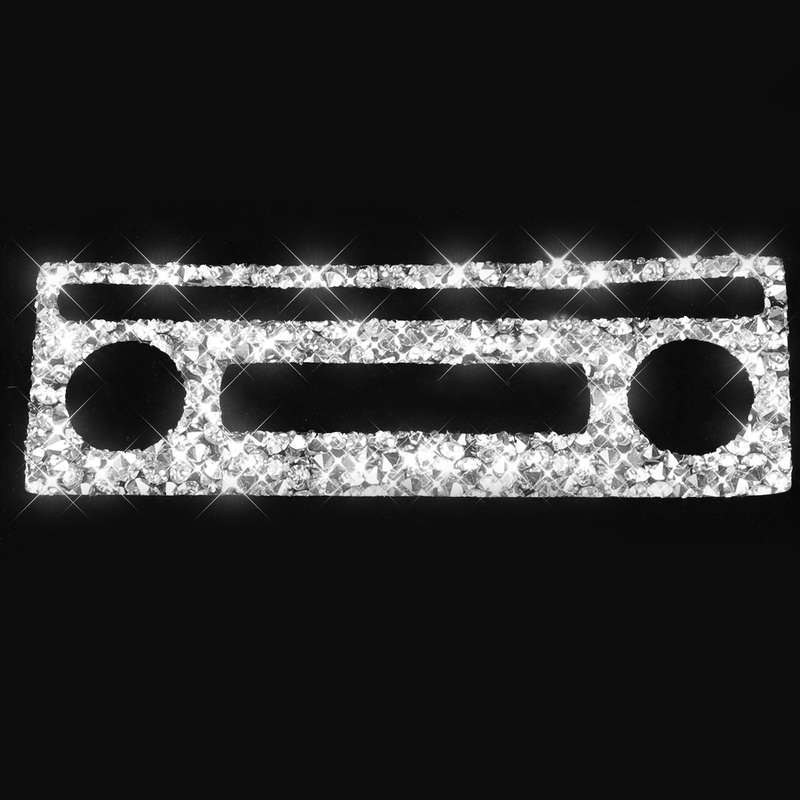 For Chevrolet Corvette C6 2005-2013 Car Aircondition Button Diamond Decorative Sticker, Left Drive