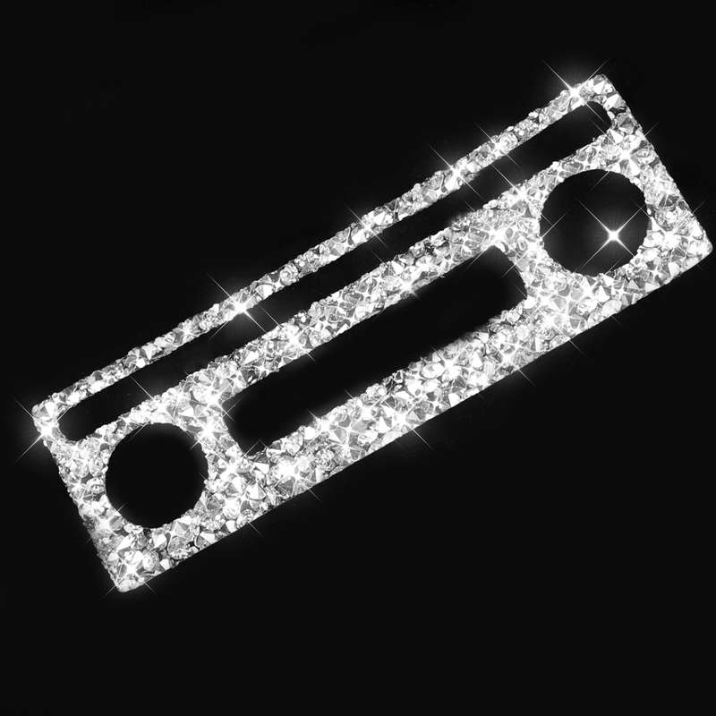 For Chevrolet Corvette C6 2005-2013 Car Aircondition Button Diamond Decorative Sticker, Left Drive