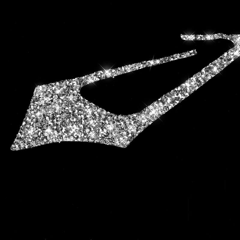For Chevrolet Corvette C7 2014-2019 Car Left Air Outlet Panel Diamond Decorative Sticker, Left Drive