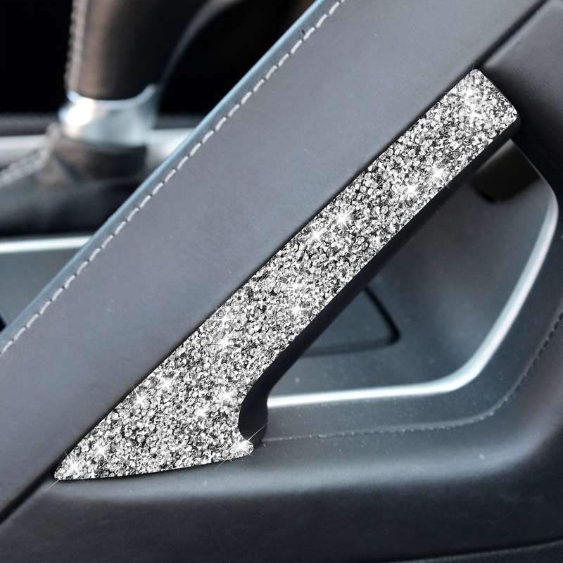For Chevrolet Corvette C7 2014-2019 Car Center Arm Rest Diamond Decorative Sticker, Left Drive