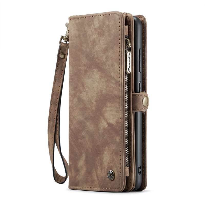 For Samsung Galaxy A55 5G CaseMe 008 Multifunctional Zipper Wallet Leather Phone Case with Lany