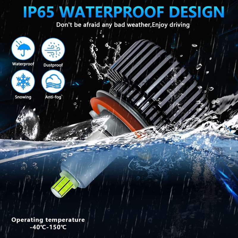 V2 1 Pair H11 35W 6000K 4000LM Car 6 Sides LED Headlight(Cool White)