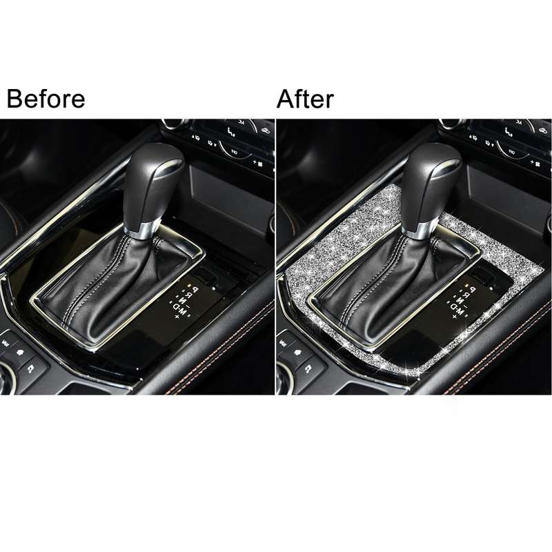 For Mazda CX-5 2017-2018 Car Gear Panel Diamond Decorative Sticker, Right Drive