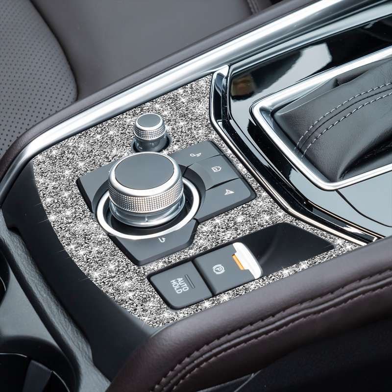 For Mazda CX-5 2017-2018 Car Electronic Handbrake Panel Diamond Decorative Sticker, Right Drive