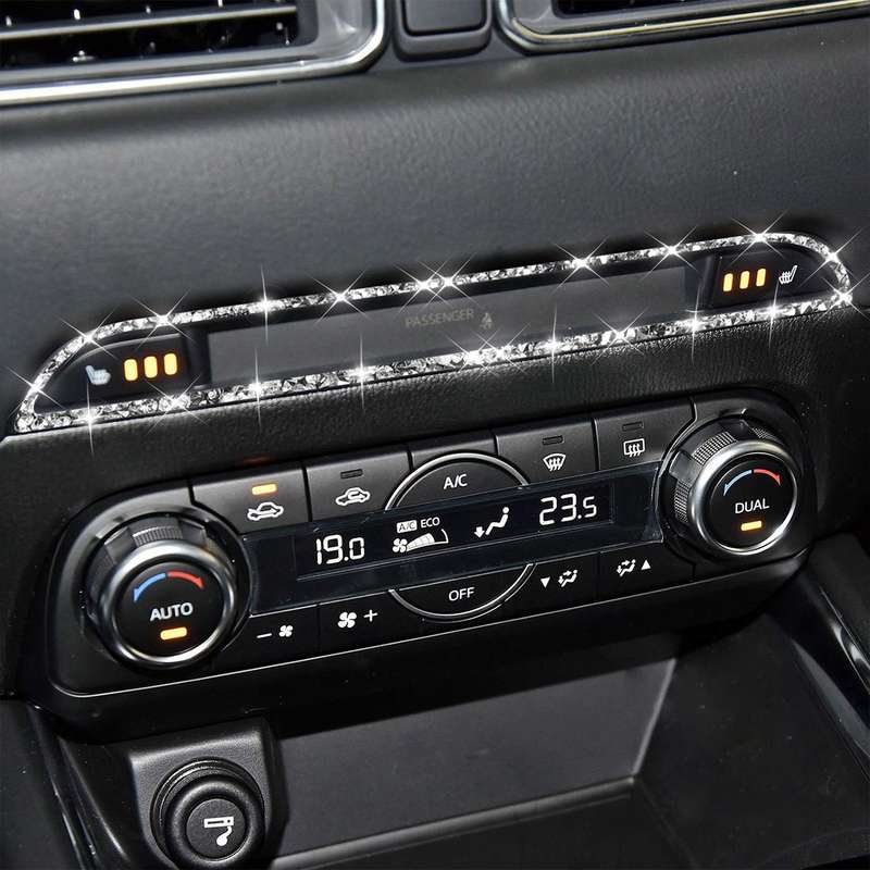 For Mazda CX-5 2017-2018 Car Center Control Panel Diamond Decorative Stickerr,Left and Right Drive U