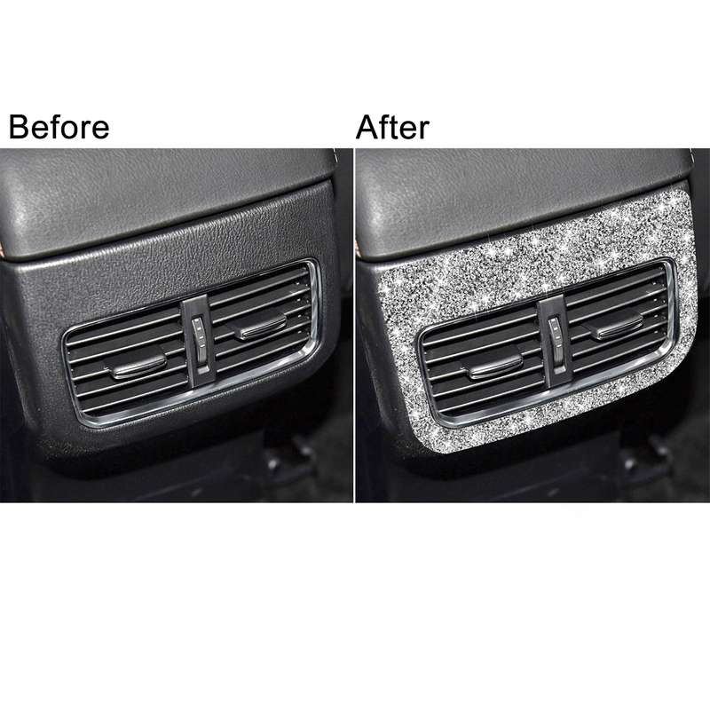 For Mazda CX-5 2017-2018 Car Rear Exhaust Vent Diamond Decorative Sticker,Left and Right Drive Unive
