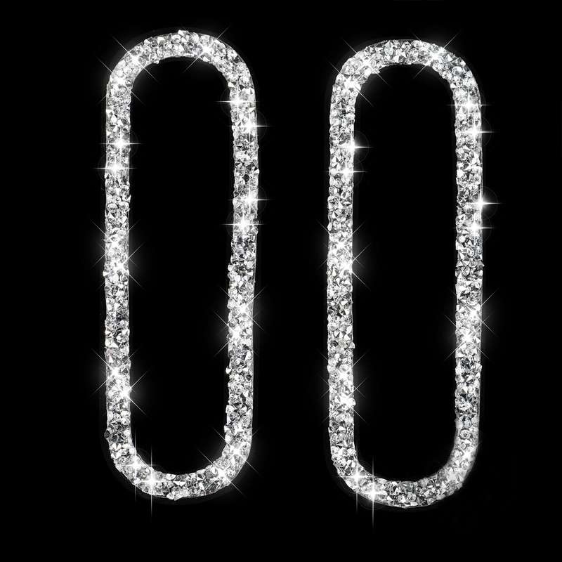 For Ford Mustang 2009-2013 Car Left and Right Air Outlet Diamond Decoration Sticker, Left Hand Drive