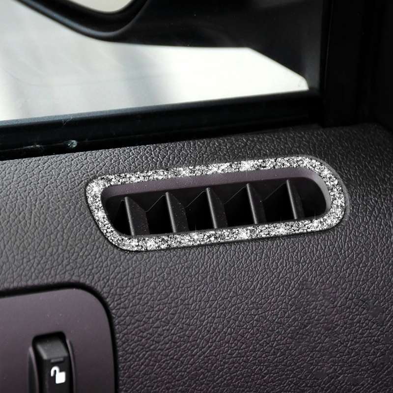 For Ford Mustang 2009-2013 Car Left and Right Air Outlet Diamond Decoration Sticker, Left Hand Drive