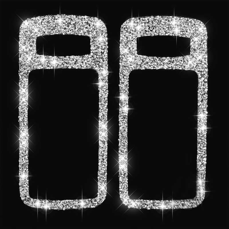 For Ford Mustang 2009-2013 2pcs Car Door Inner Handle Diamond Decoration Sticker, Left Hand Drive