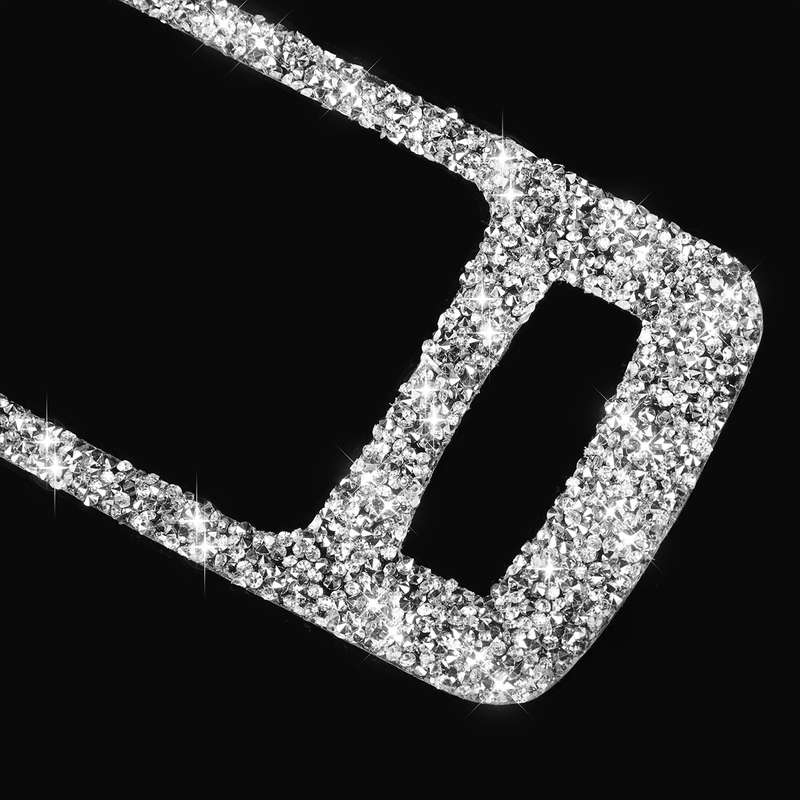 For Ford Mustang 2009-2013 2pcs Car Door Inner Handle Diamond Decoration Sticker, Left Hand Drive