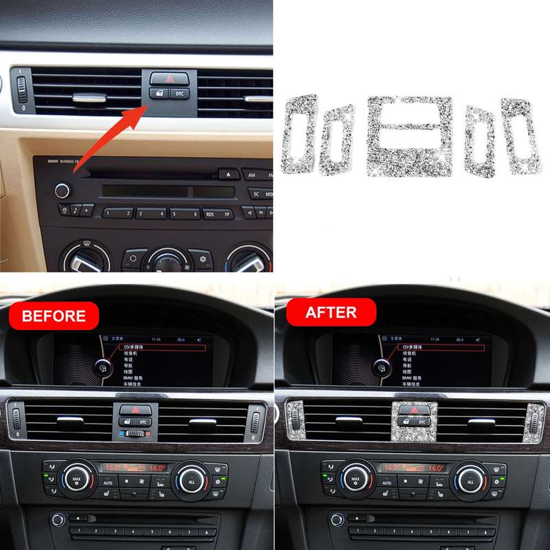 For BMW 3 Series E90 / E92 / E93 2005-2012 Basic Car Air Outlet Diamond Decorative Sticker
