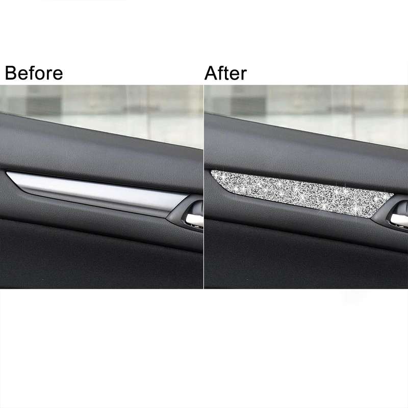 For Mazda CX-5 2017-2018 Car Door Panel Diamond Decorative Sticker,Left and Right Drive Universal