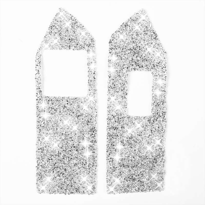 For Ford Mustang 2009-2013 3pcs Car Window Glass Lifter Panel Diamond Decoration Sticker, Left Hand