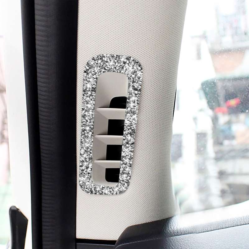 For Mazda CX-5 2017-2018 Car A-pillar Air Outlet Diamond Decorative Sticker,Left and Right Drive Uni