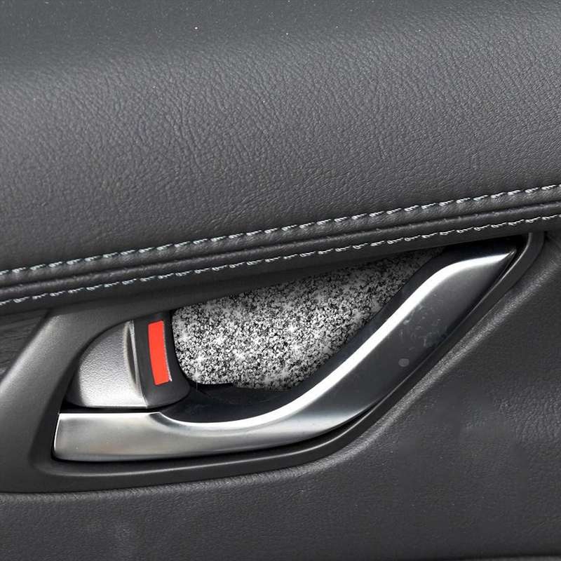 For Mazda CX-5 2017-2018 Car Inner Door Bowl Diamond Decorative Sticker,Left and Right Drive Univers