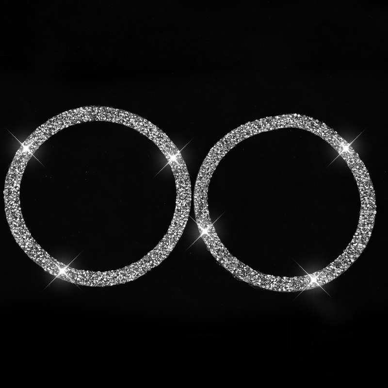 Car Door Horn Ring 2 in 1 Diamond Decorative Sticker for BMW 3 Series E90 / E84 2008-2012, X1 Series