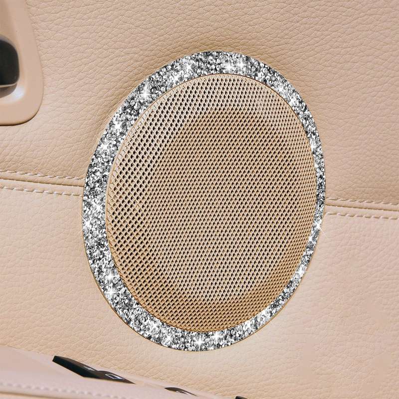 Car Door Horn Ring 2 in 1 Diamond Decorative Sticker for BMW 3 Series E90 / E84 2008-2012, X1 Series