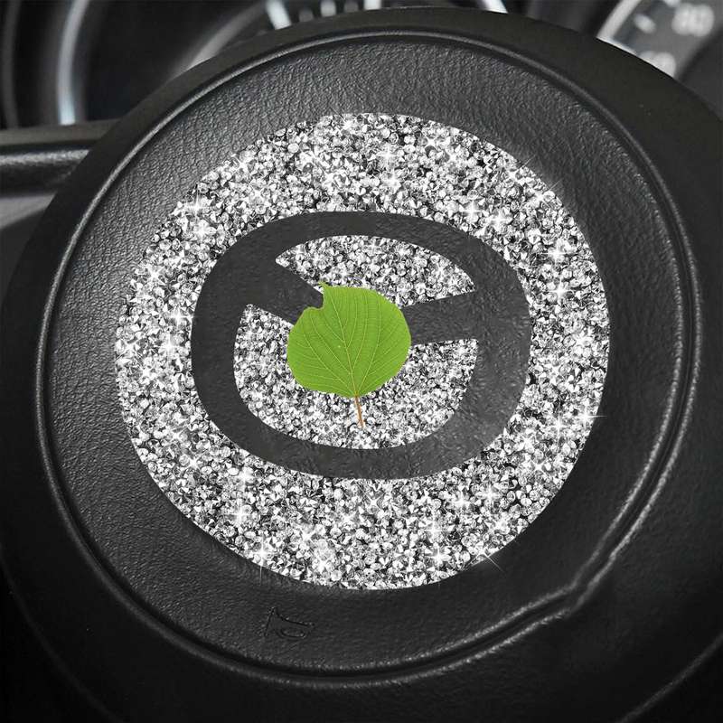 For Mazda CX-5 2017-2018 Car Steering Wheel Panel Diamond Decorative Sticker,Left and Right Drive Un