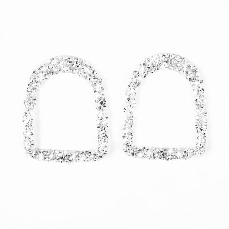 For Ford Mustang 2009-2013 2pcs Car Door Lock Frame Diamond Decoration Sticker, Left Hand Drive
