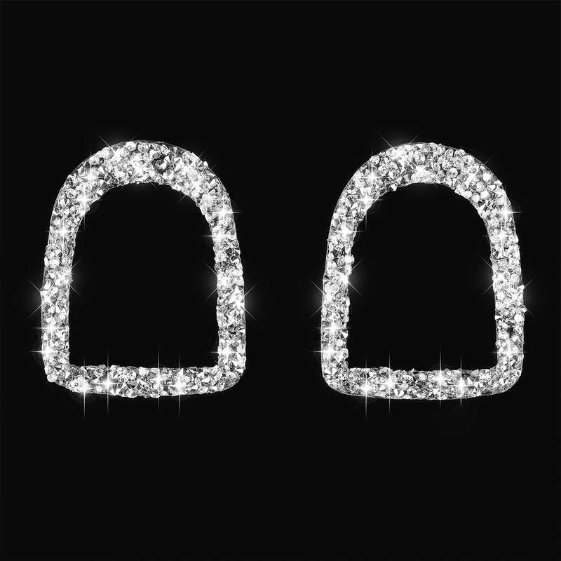 For Ford Mustang 2009-2013 2pcs Car Door Lock Frame Diamond Decoration Sticker, Left Hand Drive