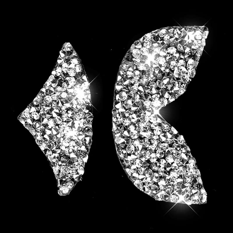 For Mazda Angksela/Atez/CX-5/CX-4 Car Steering Wheel Logo Diamond Decorative Sticker,Left and Right