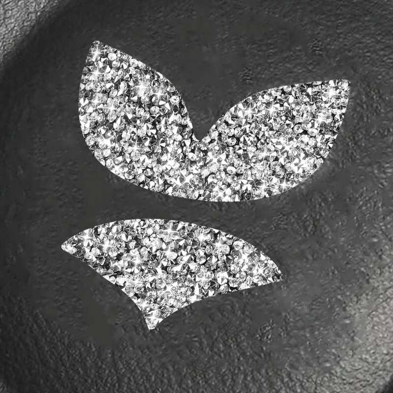 For Mazda Angksela/Atez/CX-5/CX-4 Car Steering Wheel Logo Diamond Decorative Sticker,Left and Right