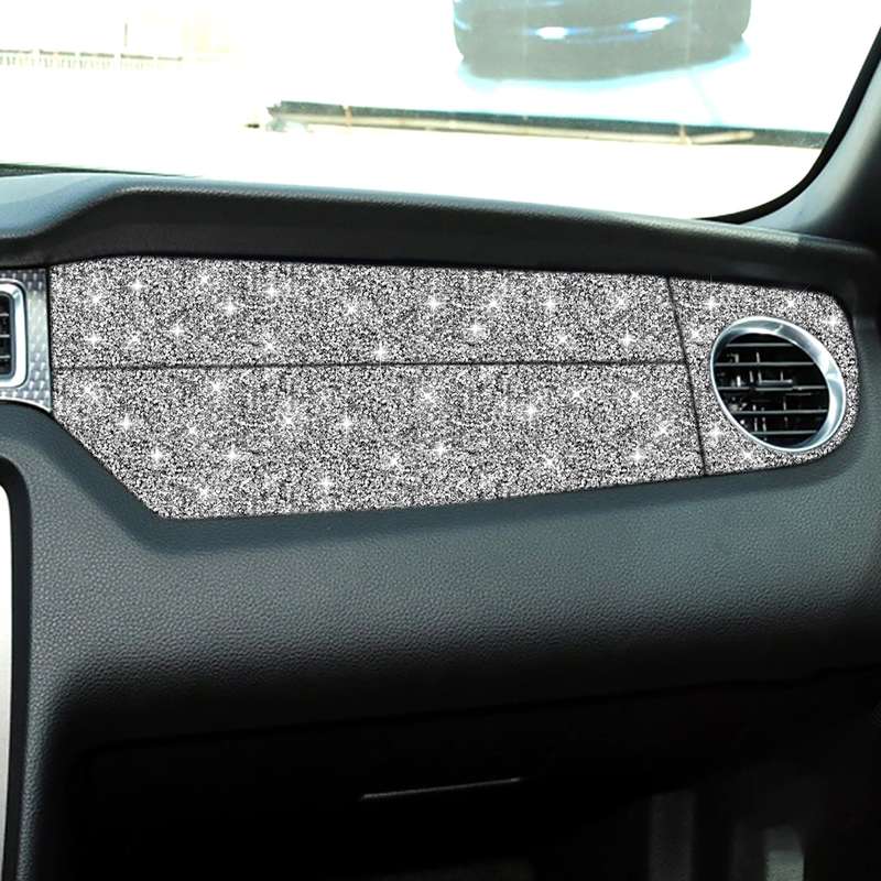 For Ford Mustang 2009-2013 Car Right Side Air Outlet Diamond Decoration Sticker, Left Hand Drive