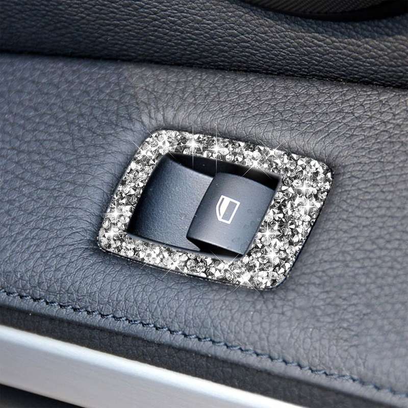 For BMW 3 Series E92 2005-2012 Car Window Lift Panel with Folding Key 40.4cm Diamond Decorative Stic