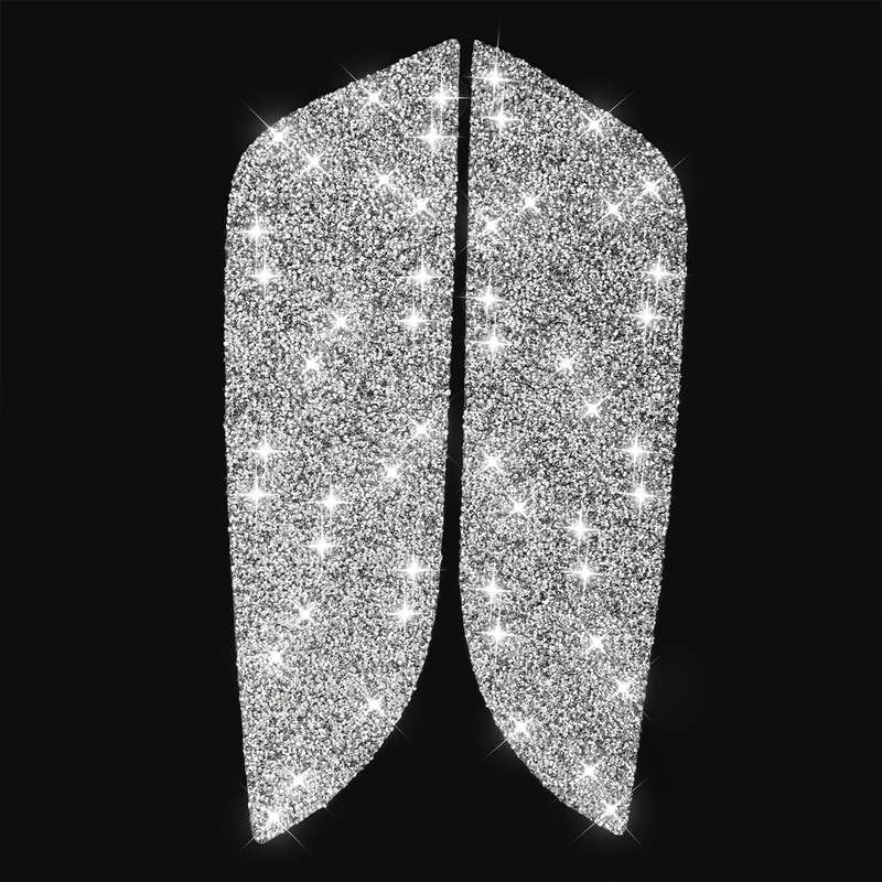 For Ford Mustang 2010-2012 2pcs Car Rear Door Panel Diamond Decoration Sticker, Left Hand Drive