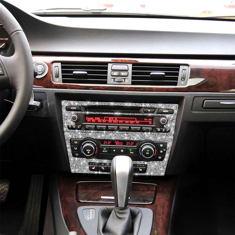 For BMW 3 Series E90 / E92 2005-2012 Car Aircondition CD Control Panel Basic Diamond Decorative Stic