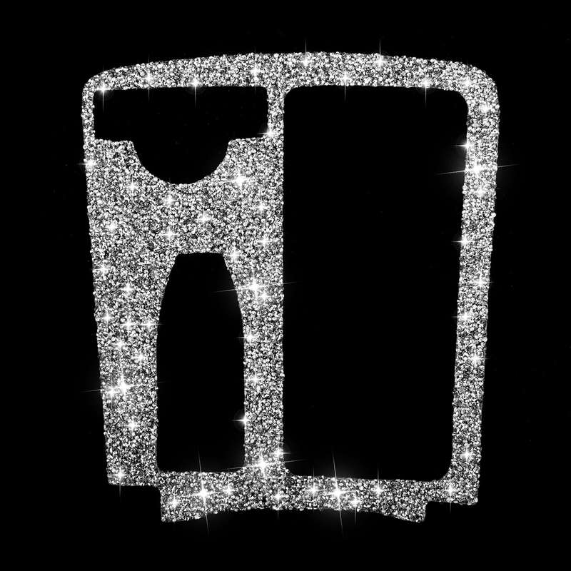 For Mercedes-Benz C-class W204 2007-2013 Car Gear Panel Diamond Decorative Sticker, Left-hand Drive