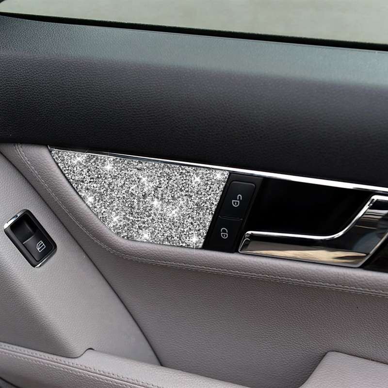 For Mercedes-Benz C-class W204 2007-2013 Car Seat Adjustment A Diamond Decorative Sticker, Left-hand