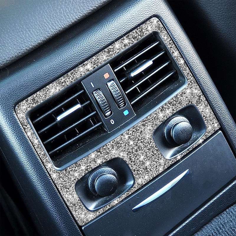 For BMW 3 Series E90 / E92 2005-2012 Car Rear Seat Aircondition B-Type Diamond Decorative Sticker