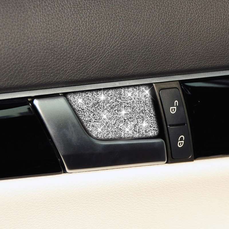 For Mercedes-Benz C-class W204 2007-2013 Car Inside Door Bowl Diamond Decorative Sticker, Left and R