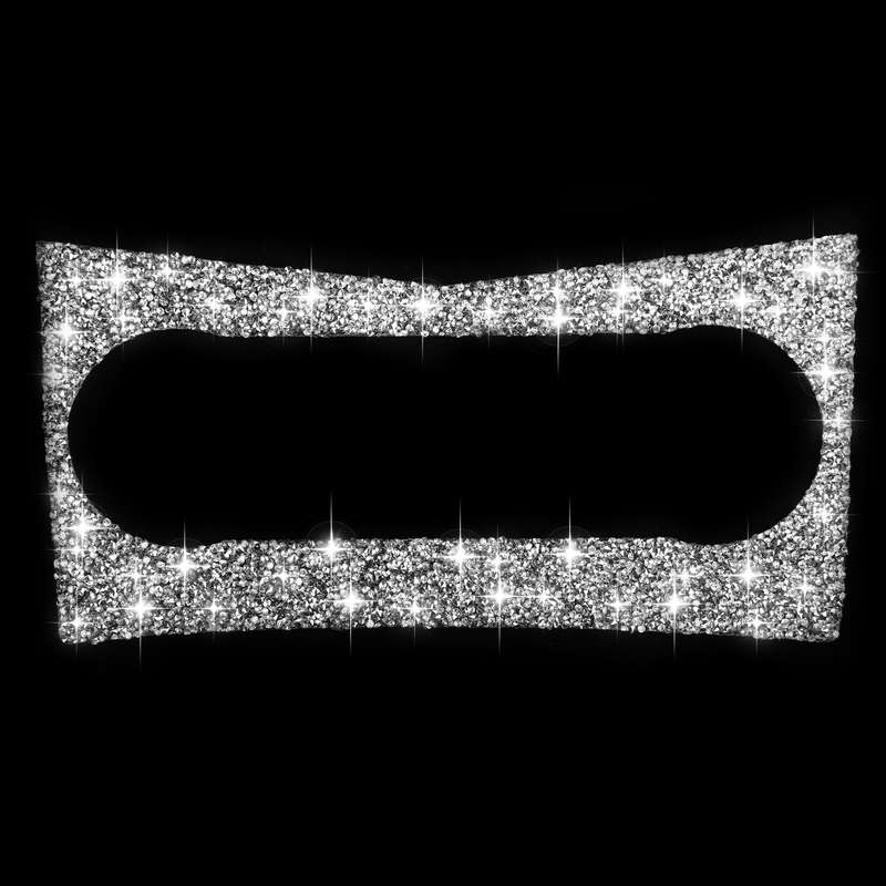 For Mercedes-Benz C-class W204 2007-2010 Car AC Panel D Diamond Decorative Sticker, Left and Right D