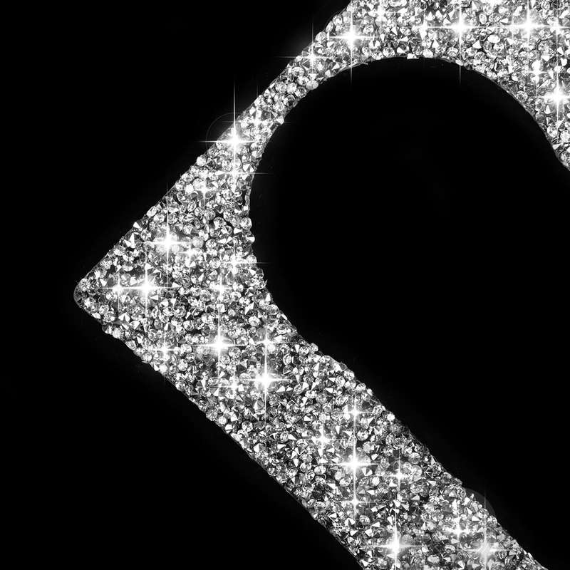 For Mercedes-Benz C-class W204 2007-2010 Car AC Panel D Diamond Decorative Sticker, Left and Right D