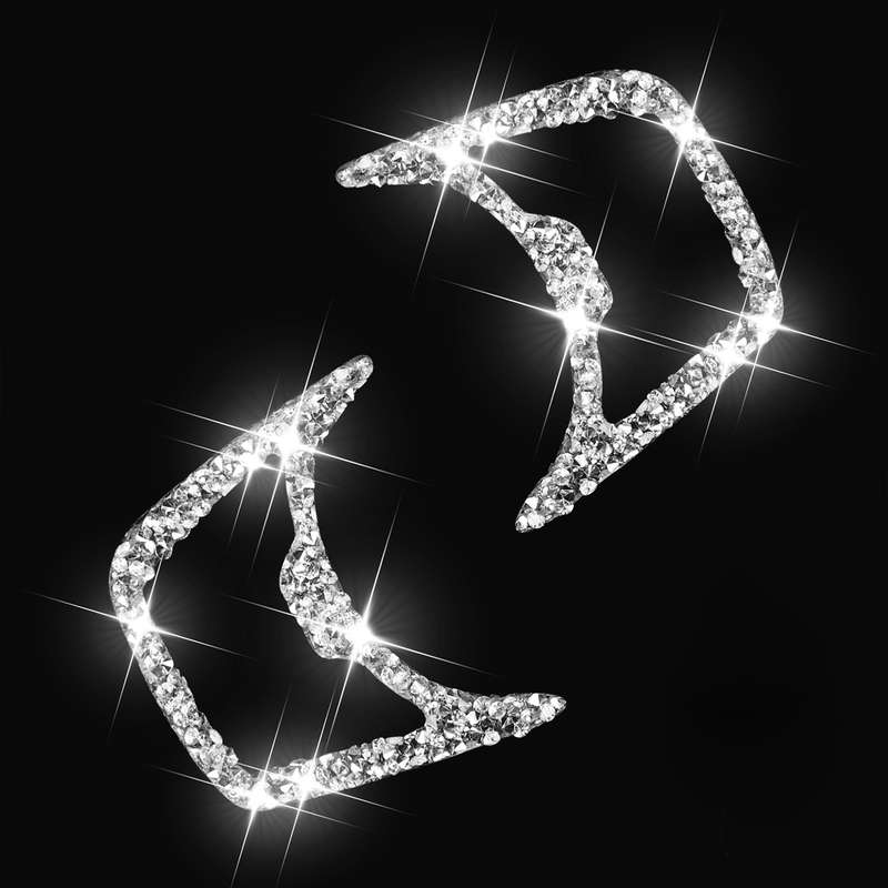 For Ford Mustang 2015-2020 Car Headlight Diamond Decoration Sticker, Left and Right Drive