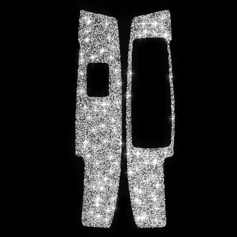 For Mercedes-Benz C-class W204 2007-2013 Car Window Lift Diamond Decorative Sticker, Left Drive