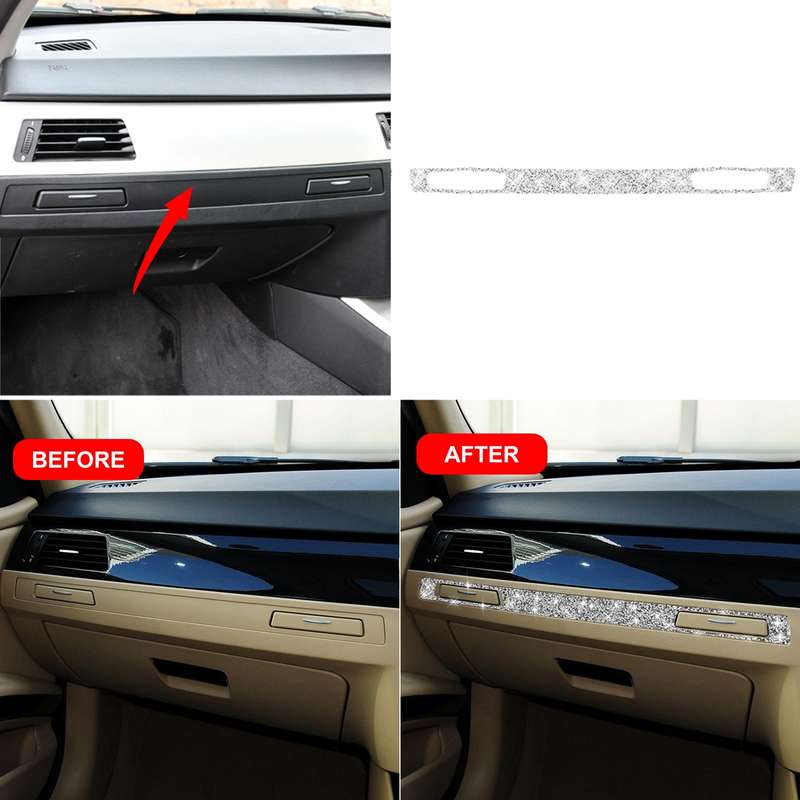 For BMW 3 Series E90 / E92 / E93 2005-2012 Car Passenger Side Center Control Diamond Decorative Stic
