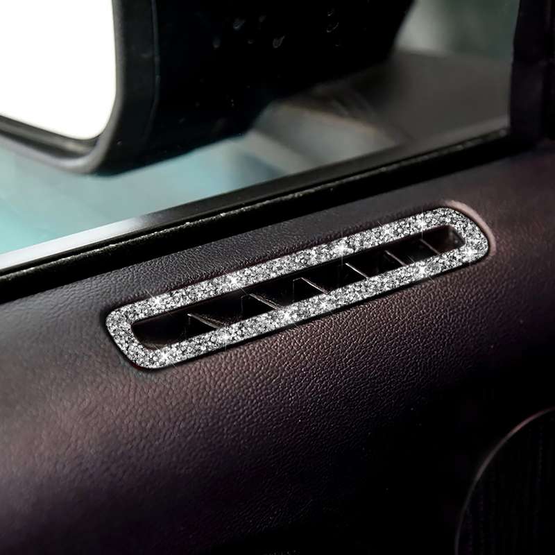 For Ford Mustang 2015-2020 Car Door Air Outlet Diamond Decoration Sticker, Left and Right Drive