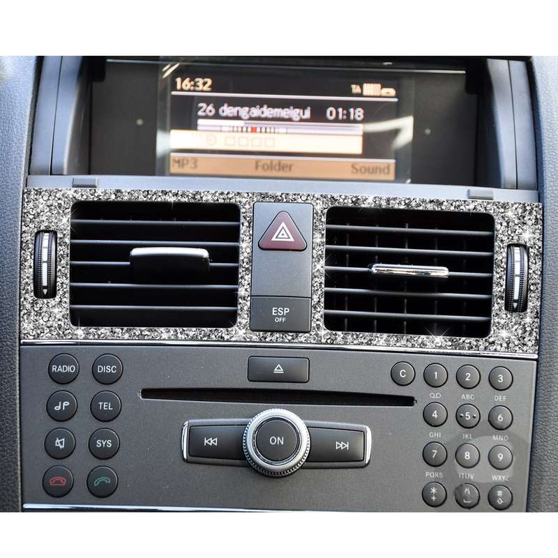 For Mercedes-Benz C-class W204 2007-2010 Car Instrument + Middle + Side Air Outlet Diamond Decorativ