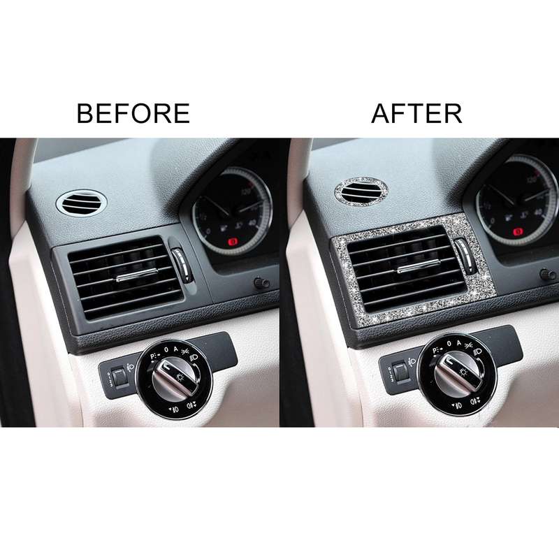 For Mercedes-Benz C-class W204 2007-2010 Car Instrument + Middle + Side Air Outlet Diamond Decorativ