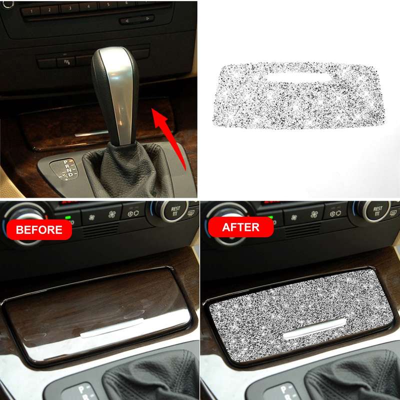 For BMW 3 Series E90 / E92 / E93 2005-2012 Car Ashtray Cover Diamond Decorative Sticker