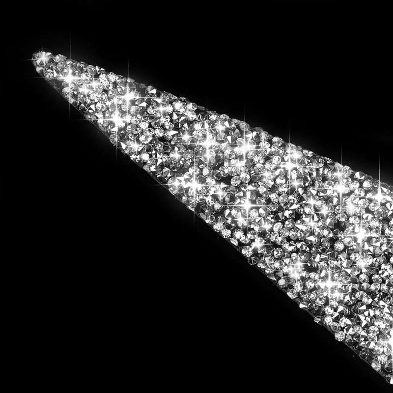 For Mercedes-Benz C-class W204 2008-2011 Car Light Eyebrow Diamond Decorative Sticker, Left and Righ