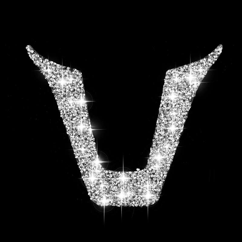 For Mercedes-Benz W204 Car Steering Wheel Diamond Decorative Sticker, Left and Right Drive