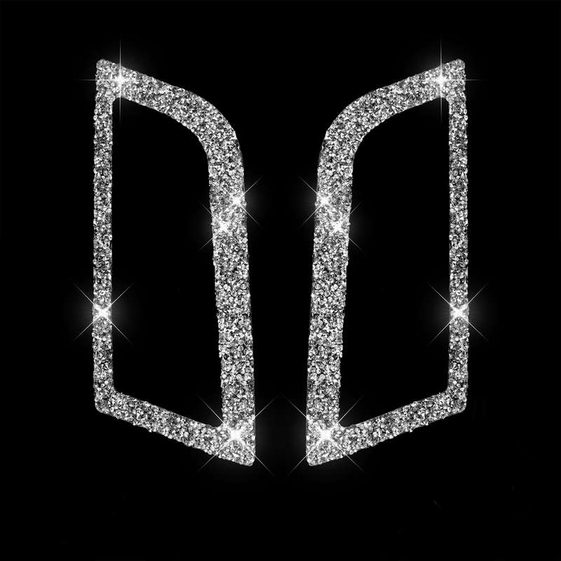 For Ford Mustang 2015-2020 Car Side Air Outlet Diamond Decoration Sticker, Left and Right Drive