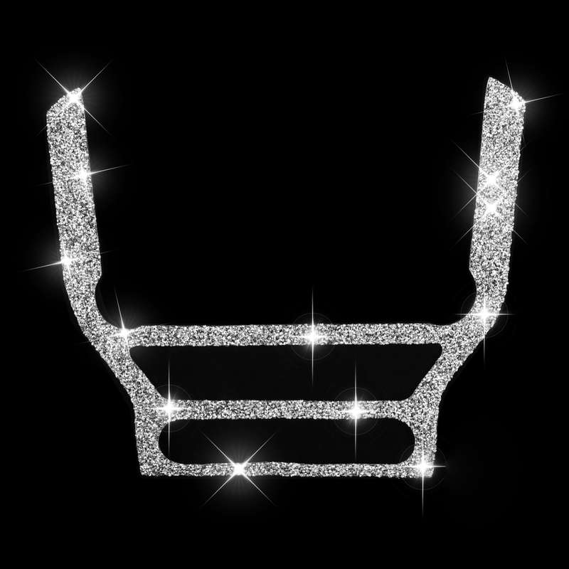 For Ford Mustang 2015-2020 Car CD Panel Diamond Decoration Sticker, Left and Right Drive