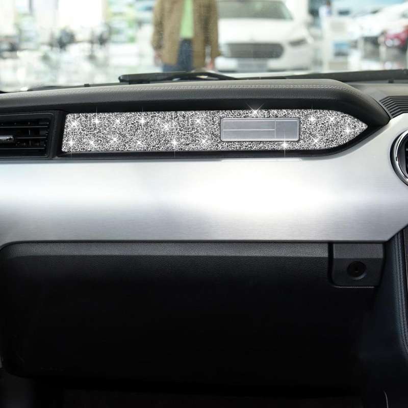For Ford Mustang 2015-2020 Car Dashboard Diamond Decoration Sticker, Right Drive